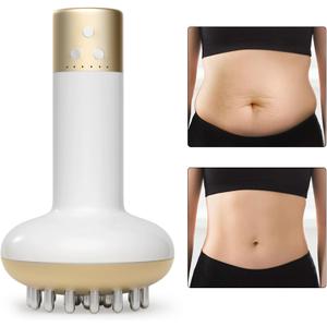 Lymphatic Drainage Massager & Anti Cellulite Massage Tool, Reduce Stretch Marks & Cellulite, for Legs, Arms & Belly, Body Sculpting Machine with Microcurrent, Light, Heat & Vibration