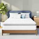 Neo Sleep Queen Size Mattress, 12 Inch Hybrid Comfort & Supportive Mattress in a Box, Cooling Gel Memory Foam and Pocket Springs with Pressure Relief, CertiPUR-US Certified, Medium Firm (White)