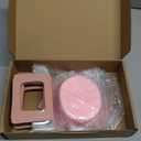 SilTriangle 6 Pcs Galentine's Day Gift Bags Plastic Clear PVC Heart Valentine Bag with Handle Ribbon Card Reusable Transparent for Galentines Her Women Friend Birthday Gift 6.7x5.9x3.1 in