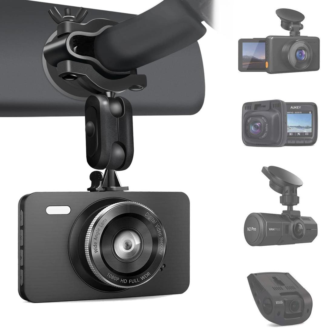 Sportway S80 Dash Cam mount, Dash Cam Mirror Mount Holder with 16pcs Joints for Rove APEMAN CHORTAU Roav Nexar iiwey YI Z-Edge Old Shark KDLINKS Crosstour VANTRUE GoPro... 99% Car Dash Cameras DVR GPS