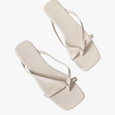 GORGLITTER Women's Strappy Square Toe Sandals Dressy Summer Cute Thong Sandals Flip Flops 5