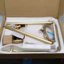 Antique Brass Shower System Bathroom Shower Faucet Set with 8 Inch Rainfall Shower Head Handheld Spray 2 Cross Handles Wall Mounted Outdoor Shower Fixtures Solid Brass