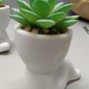 Der Rose 3pcs Fake Succulents Plants Artificial for Bathroom Bedroom Home Room Decor Aesthetic Indoor