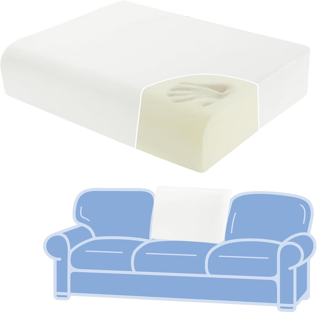 ROYALAY High Density Foam Couch Back Cushions Replacement Back Pillow Sofa Waist Cushion Stuffing Fill Supportive Back Pillow 1 Pack, Supportive Lumbar Support Pillow for Sofa, Couch-26 x19