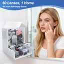 Acrylic Daily Contact Lens Dispenser,Daily Contact Lens Organizer,Desktop and Wall Mounted Disposable Daily Contact Lens Dispenser for Vanities,Counter,Drawer or by the Sink