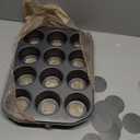 2 Pack Mini Muffin Pan with Removable Bottom 12 Cavity Nonstick Carbon Steel Cheesecake Cupcake Baking Pans, Round, Oven Safe, 13 x 8 Inches