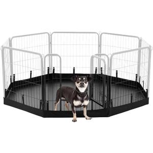 PJYuCien Dog Playpen Bottom Pad, Fits 24 Inch Width 8 Panels Regular Octagon Metal Exercise Pet Playpen, Black (Note:Playpen Not Included)