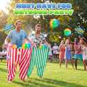 133 PCS Granny Pants Outdoor Game 2 Pack with 16 Balls, Granny Pants Yard Game Easter Games Set, Giant Pants Ball Catch Game for Kids Adults Backyard Field Day Carnival Birthday Party Family Reunion