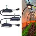 Owleye 12FT Outdoor Grow Lights LED String Plant Light, IP65 Waterproof, Full Spectrum, 120V, ETL Listed, 33.89 umol/s, Linkable Grow Light for Greenhouse & Outdoor Garden & Raised Bed (3-Bulbs)