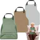 Adult Bibs-3 Pcs Washable Clothing Protector with Upgraded Crumb Catcher