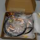 Zoom Hydraulic Disc Brakes Mountain Bike Sets MTB Front & Rear Set with Floating Disc Rotor 160mm & Color Bolts (Gold)