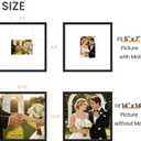 upsimples 14x14 Picture Frame, Display Pictures 5x7 with Mat or 14x14 Without Mat,Wall Hanging Square Frames, Black, 1 Pack