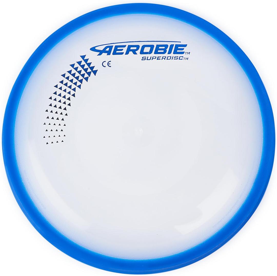Aerobie Superdisc Outdoor Flying Disc, Flying Ring for Kids Parties and Backyard Games, Teen Boys Gift Ideas, Kids Toys for Ages 5 & Up, Blue, 10”