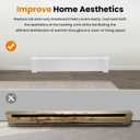Upgraded 3 FT Base board Heater Cover with Left and Right Endcaps, Galvanized Steel Easy Slip-On Heater Cover for Replacing Old and Rusty Looking Electric and Hydronic Base board Heat Covers