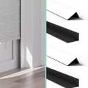 100% Blackout PVC Light Blocking Strips for Window Shades and Blinds, Block Light Along The Sides of Blackout Blinds, Easy to Install. (White 58" 4pc), 1.6 inches x 58 inches