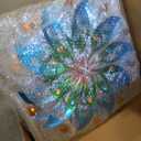 87" Large Solar Wind Spinners Outdoor, Peacock Metal Garden Decor
