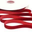 4 x Wine Red Velvet Ribbon 3/8 Inch X 12 Yards Christmas Ribbon for Gift Wrapping Christmas Ornaments Crafts Home Dcor