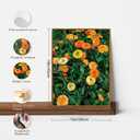 crmotu Vintage Framed Wall Art, Botanical Wall Art, Floral Wall Decor, Daisy Nature Decor Art Prints, Wildflower Landscape Rustic Canvas Paintings for Living Room Bedroom Kitchen Farmhouse 12x16in (Marigolds)