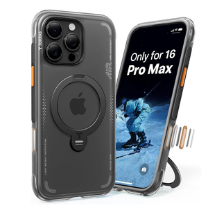 TORRAS Ostand Q3 Air for iPhone 16 Pro Max Case with 360 Magnetic Stand, Fit for MagSafe, Military Grade Drop Tested, Camera Control Button, Shockproof Phone Case for iPhone 16 Pro Max 6.9", Black