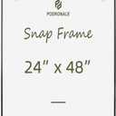 24x48 Poster frame, Plexiglass, Black Snap Frames, Coating Aluminum Profile, Display Horizontally & Vertically(1PCS)