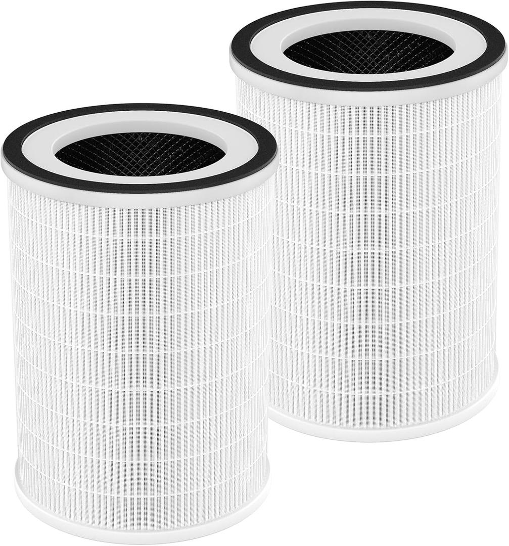 True HEPA KILO Filter For Afloia KILO, KILOPLUS, KILOPRO, MIRO, MIRO PRO and for MORENTO MR-Kilo, Kalo Air Purifier, 360 3-Stage Filtration for Home Bedroom Large Room Odor Dust Pollen Smoke, 2 Pack