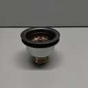 3-1/2 Deep Cup Kitchen Sink Drain Assembly, 304 Stainless Steel Construction with Fixed Post Basket and Long Extended Shank/CAS Approved and Oil Rubbed Bronze Finish
