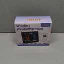 Uzoli EM3566 Weather Station Wireless Indoor Outdoor, 7.4 Large Weather Station with Atomic Clock, Indoor Outdoor Temperature Humidity, Weather Forecast, Alarms with Snooze, Easy to Read