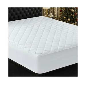 Utopia Bedding Quilted Fitted Mattress Pad, 54inx75in size. Elastic Fitted Mattress Topper Protector and Cover with Deep Pocket Stretches up to 16 Inches, Machine Washable (White)