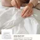 Bedsure Cotton Duvet Cover King - 100% Cotton Waffle Weave Coconut White Duvet Cover King Size, PureWoven Breathable Bedding Set for All Season, 3 Pieces, 104"x90"