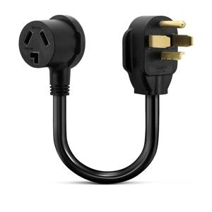 1.5FT 3 Prong to 4 Prong Dryer Adapter, 4 Prong to 3 Prong Dryer Adapter, NEMA 14-30P Male to 10-30R Female, Dryer Cord Adapter 4 to 3 Prong, STW 10AWG, 30A, 250V