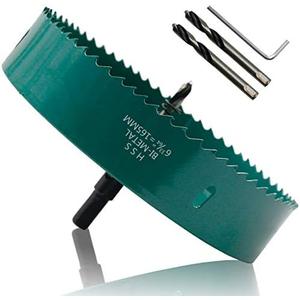 Qjaiune 165mm/6.5" Hole Saw BI-Metal Heavy Duty Hole Cutter for Wood Cornhole Boards Plastic Drywall Fiberboard