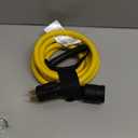 PlugSaf 10FT 30 Amp Generator Extension Cord 4 Prong, NEMA L14-30P/L14-30R 10 Gauge STW 125/250V Twist Lock Generator Cord Heavy Duty, Yellow ETL Listed