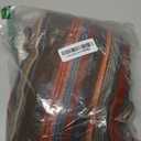 Women's Open Front Knited Tassels Slash Loose Cardigan Crew Neck Speckled Fringe Sweater Outwear (Medium)