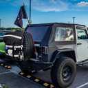 1 Pack Spare Tire Trash Bag Offroad Spare Tire Storage Bags Heavy Duty Truck Tailgate Trash Large Recovery Gear Firewood Camping Cargo Storage Bag for Truck SUV Car, 3 Reflective Strips