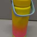 BJPKPK Insulated Water Bottle with Straw Lid, 18oz Thermo Water Bottles with Soft Nozzle, Flex Handle & Non-slip Boot, BPA Free Leak Proof Stainless Steel Metal Thermo, Tumblers, Cups,Rainbow