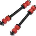 Sway Bar Link PU Red Bushing, K80631 K700539 Front Left Right Stabilizer End Link Compatible with Cadillac Escalade Chevrolet Silverado 1500 2500 3500 Tahoe GMC Sierra Yukon
