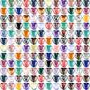 Nuenen 200 Pieces Valentine Heart Shaped Crystal Bulk 0. 8 Inch Worry Stones Valentine Mother's Day Gift Crystals Love Gemstones Heart Pocket Palm Romantic for Women Men Balancing Meditation