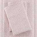 True North by Sleep Philosophy Cozy Flannel Warm 100% Cotton Sheet - Novelty Print Animals Stars Cute Ultra Soft Cold Weather Bedding Set, Twin, Blush Dots 3 Piece