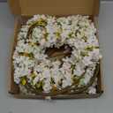 Welcome Logo Flowers 8PCS White Cherry Blossom Branches, 39.3in Artificial Cherry Blossom Stems for Wedding Home Decor for Party and Wedding Decoration(Premium White)