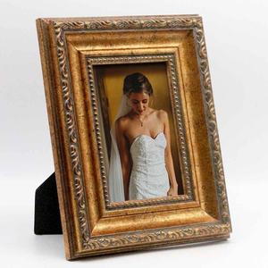 4x6 Antique gold photo frame-HD Organic Glass Black Velvet Back Panel for Family,Wedding,Festival,Art,Wall,Tabletop,Decoration and Display