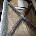 LVB Industrial Grey Coffee Table, Wood Metal 2 Tier Center Table with Storage, Rectangular Low Cocktail Table for Living Room, Farmhouse Concrete Tables for Home Office Bedroom, Dark Gray Oak, 47 Inch