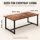 Coffee Table,Industrial Rectangular Small Coffee Tables Brown