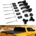 Truck Tonneau Cover Replacement Installation Accessory for Hard Tri-fold & Quad-fold Truck Bed Cover Include Nut, T-Bolt(T-bar), Tonneau Cover Clamp, 4X Rear Clamp