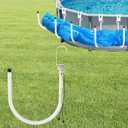 Pool Solar Cover Holder for Above Ground Pool 5 PCS, Easy to Use & All-in-One Solar Cover Holder, No Drilling Required, Keep Solar Blankets Off The Ground Solar Cover Storage Hooks