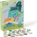 Geotoys Mid-Atlantic Region Jigsaw Puzzle - 250 Piece Puzzles for 8 Year Olds - Jigsaw Puzzles for Kids Ages 8-12 Years Old - Kids Puzzle Games with Colorful Landmarks