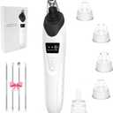 2025 Blackhead Remover Pore Vacuum,Facial Pore Cleaner5 Suction Power,5 Probes,USB Rechargeable Blackhead Vacuum Kit Electric Acne Extractor Tool for Adult (Black)