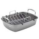 Circulon Total Bakeware Nonstick Roaster, Roasting Pan with Rack, 17-Inch x 13-Inch, Gray