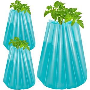 3 PCS 6ml Thickened Insulating Plant Protector,Early Season Water Walls Plant Insulators,Easy Fill Shape Plant Coat Winter Frost Protection for Young Tomatoes Plants Gardening Optimal Planting