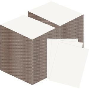 RLAVBL 200 Pack 3.5x4.5 White Corrugated Cardboard Sheets, Flat Cardboard Inserts for Shipping, Mailing, Packing, DIY Crafts