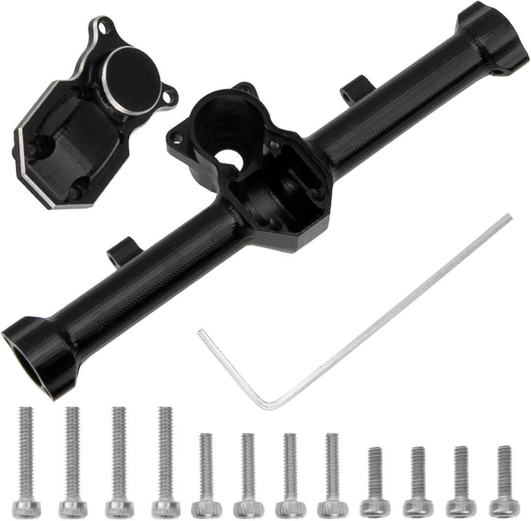Aluminum Alloy Axle Housing Case Diff. Housing Upgrade Part Compatible with Axial SCX24 90081 AXI00002 1/24 RC Crawler Car (Rear)